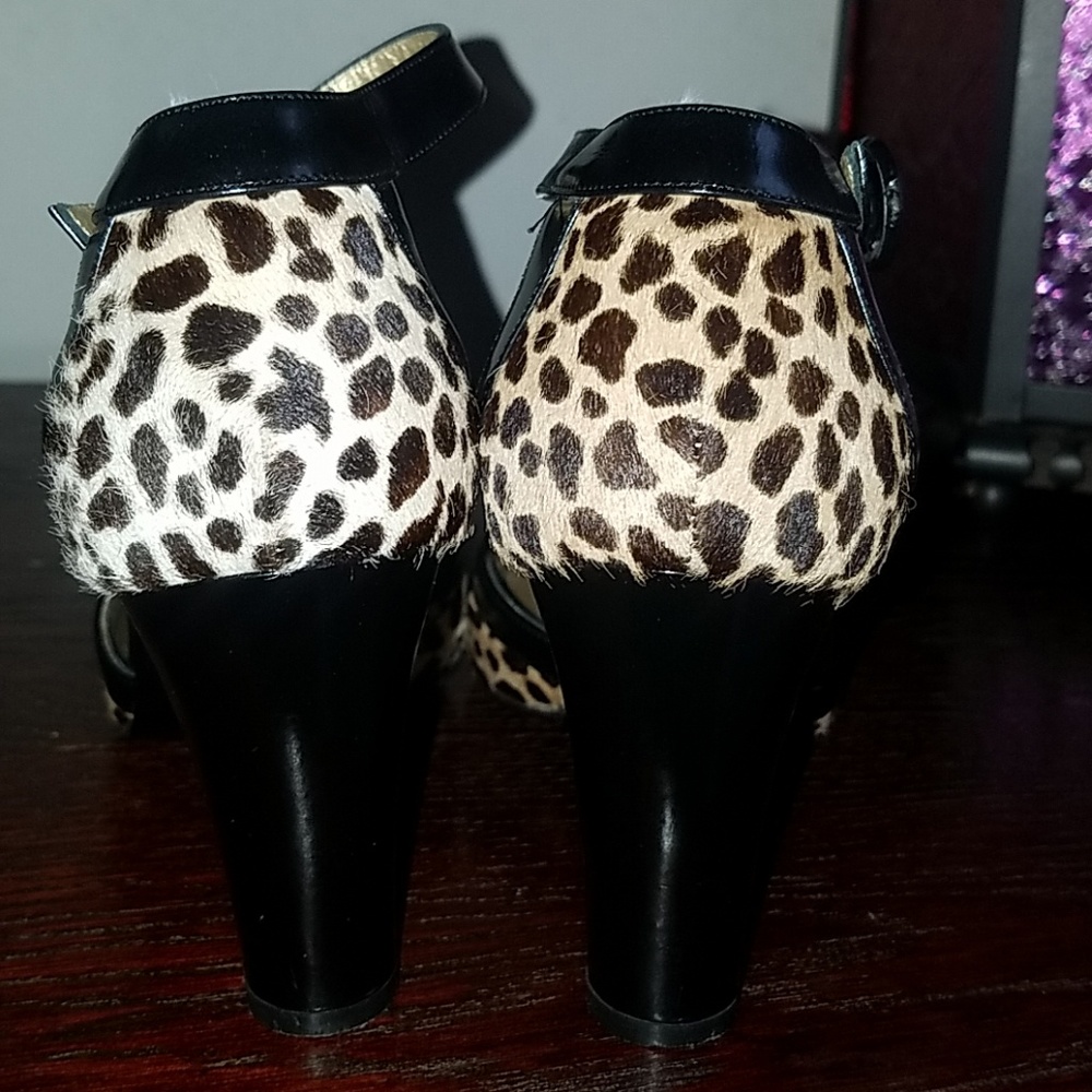 Saint Laurent calf  Vintage Yves Leopard Heels 6.5 - Picture 8 of 8